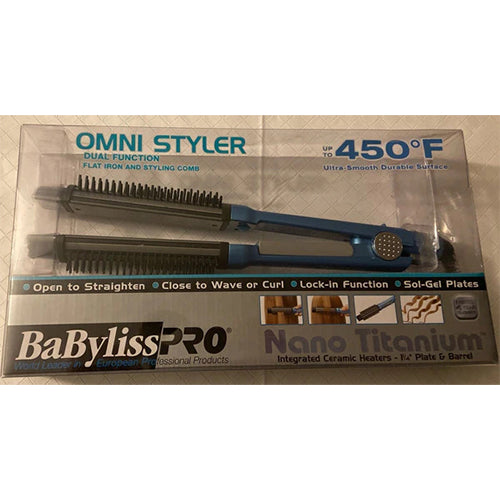 Babyliss Pro Omni Styler Dual Function Flat Iron and Styling Comb