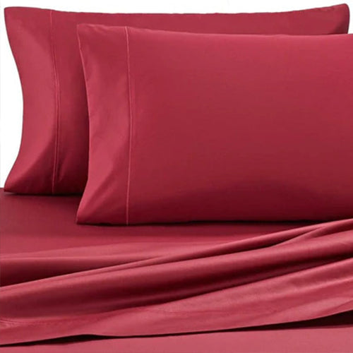 Wamsutta Pimacott Twin 3-Piece Sheet Set - Burgundy