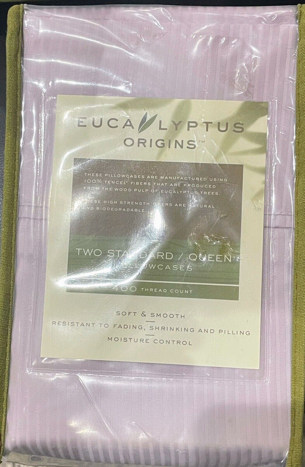 Eucalyptus Origins Set of 2 Standard/Queen Pillowcases - Purple