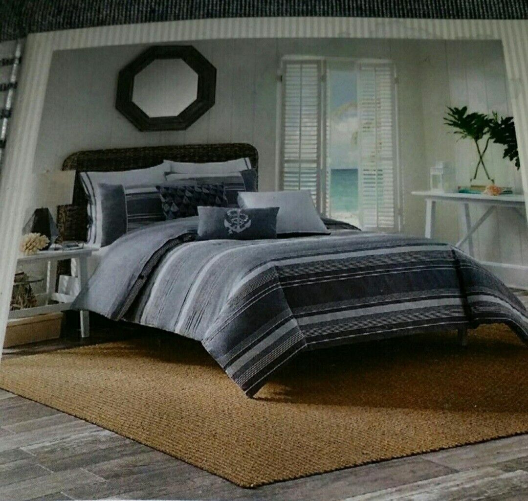 Harbor King 3-Piece Duvet Cover Set - Grey
