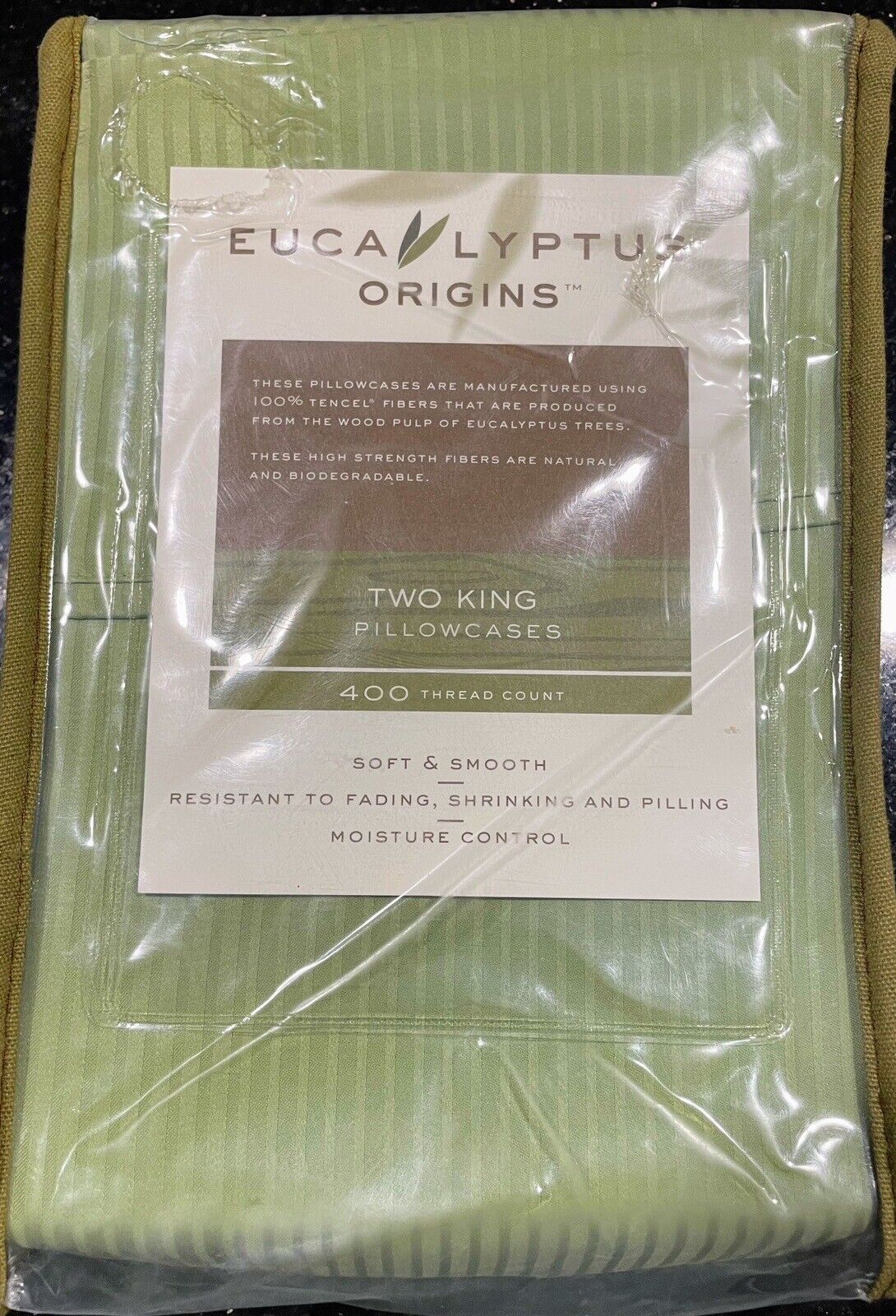 Eucalyptus Origins Set of 2 King Pillowcases - Sage