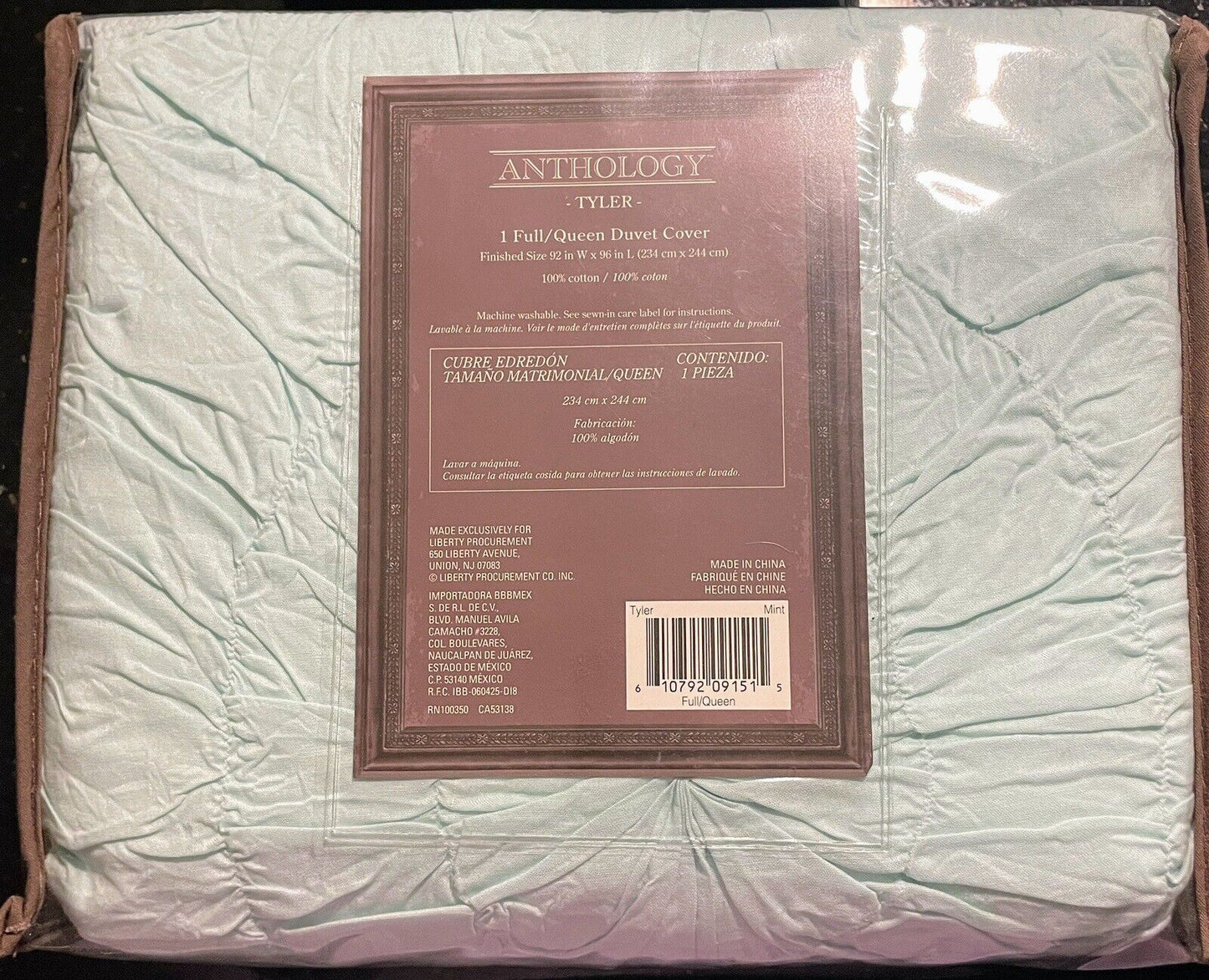 ANTHOLOGY Tyler Full/Queen Duvet Cover - Mint