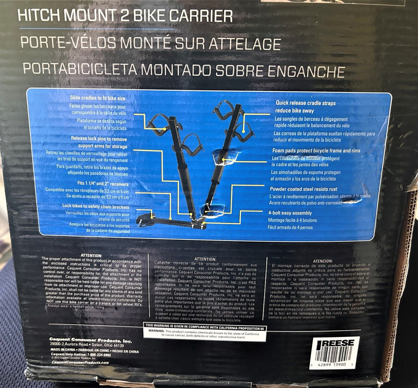 Reese Explore Hitch Mount 2 Bike Carrier