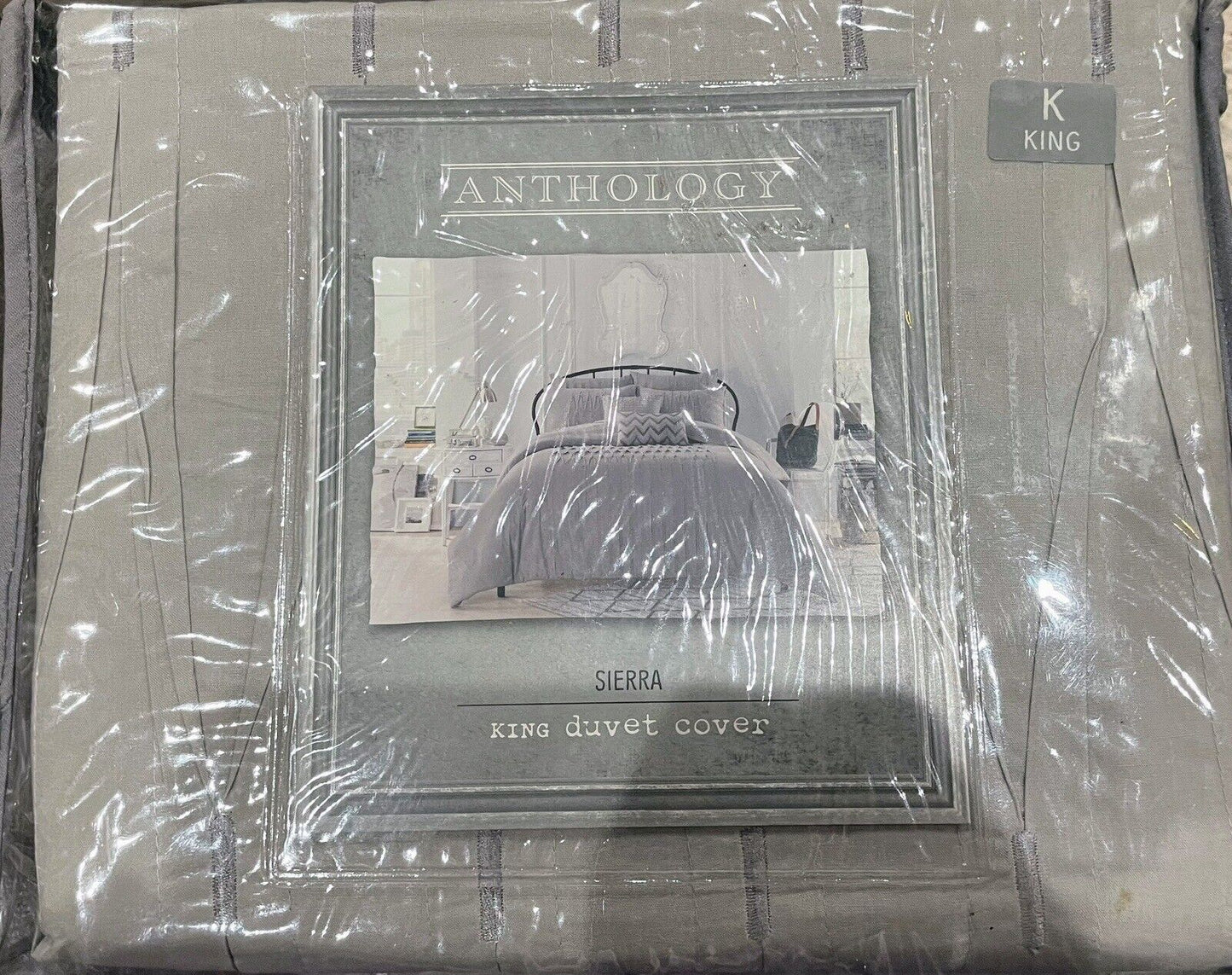 ANTHOLOGY Sierra King Duvet Cover - Grey