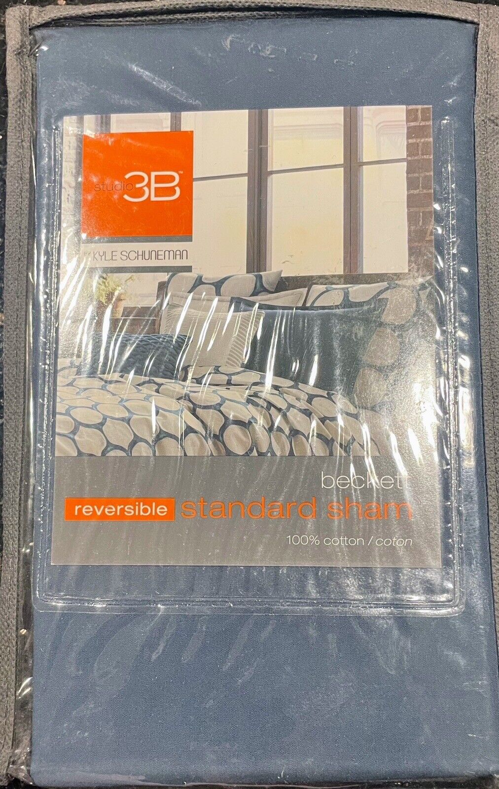 Studio 3B by Kyle Schuneman Beckett Reversible Standard Sham Teal 20x26