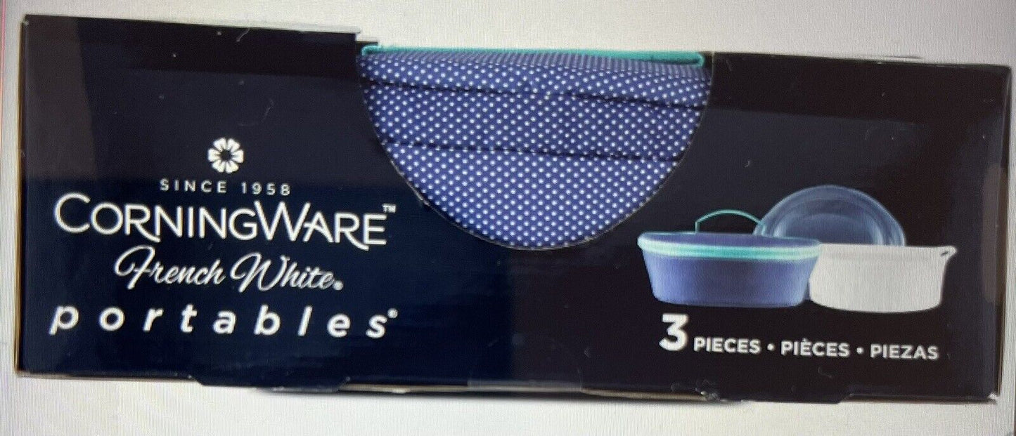 CorningWare French White Portable 3-Pieces