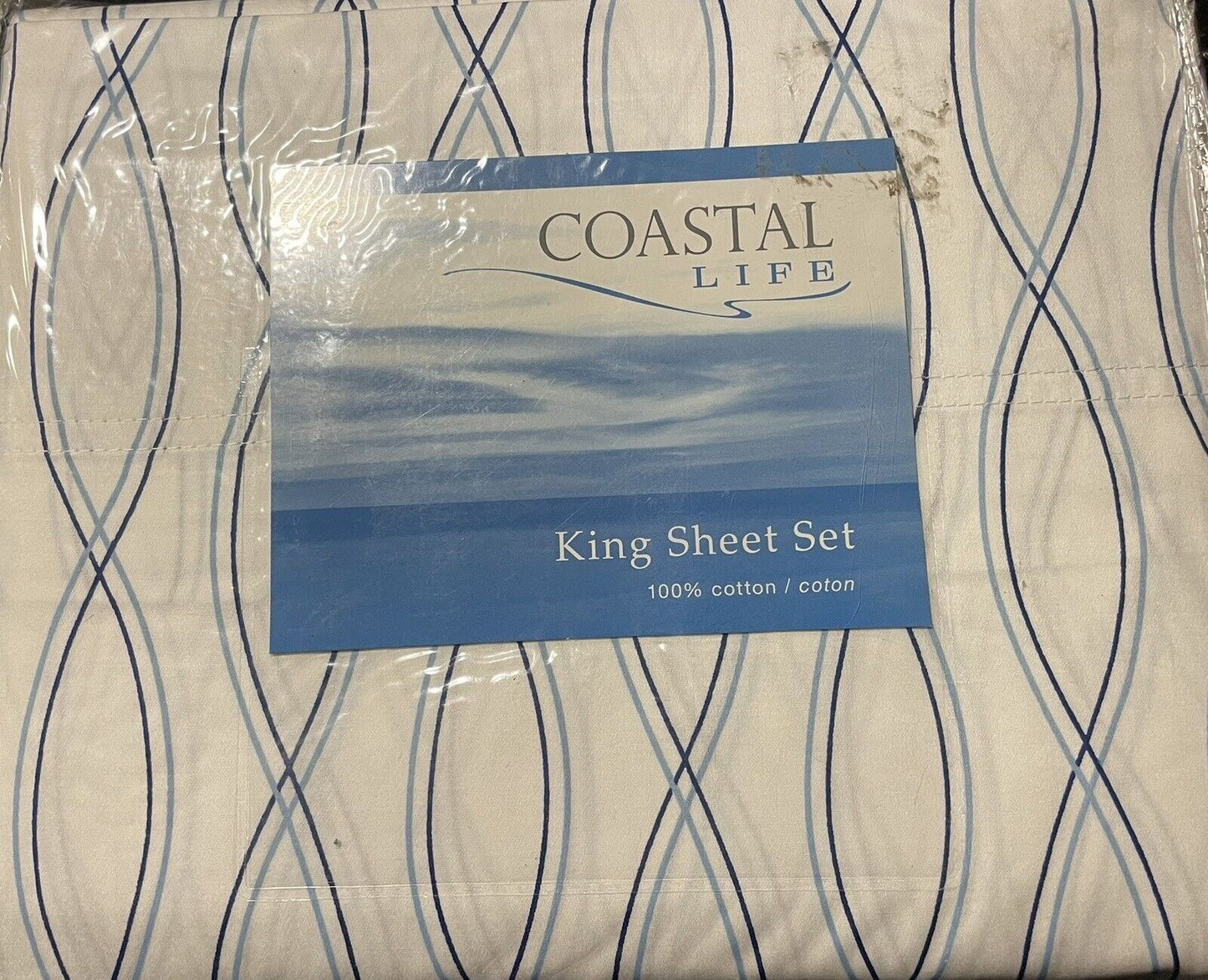 Coastal Life Medallion King Sheet Set - Blue