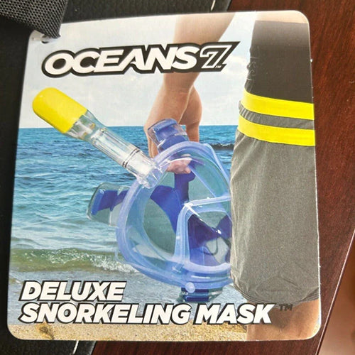 Aqua Leisure Oceans 7 Deluxe Snorkeling Mask S/M, Black