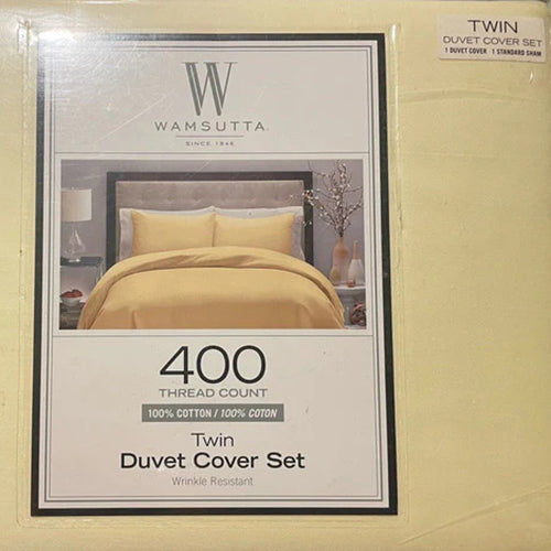 Wamsutta Twin Duvet Cover Set - Butter/Yellow