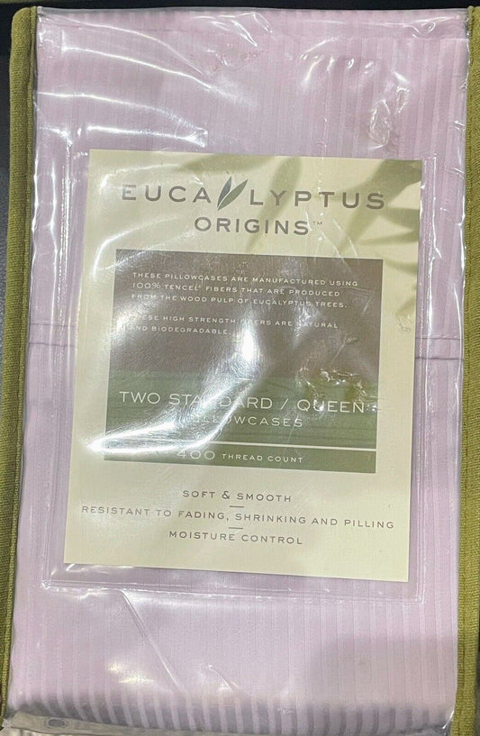 Eucalyptus Origins Set of 2 Standard/Queen Pillowcases - Purple