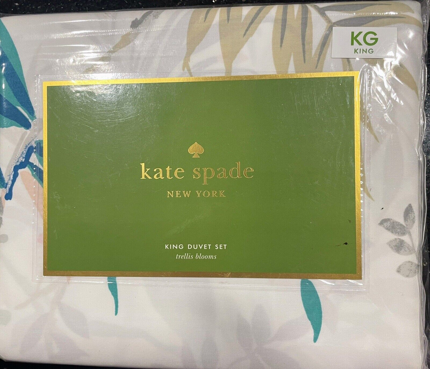 Kate Spade New York King Duvet Set - Trellis Blooms Multi