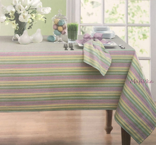 Colordrift Garden Stripe 60in X 120in Tablecloth