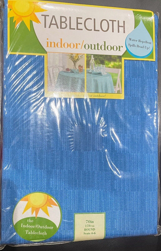Arlee Home Fashions Indoor/Outdoor Umbrella Tablecloth 70in - Mason Blue