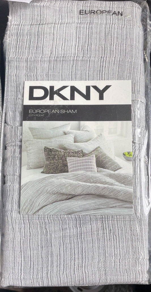 DKNY European Sham City Pleat - Grey