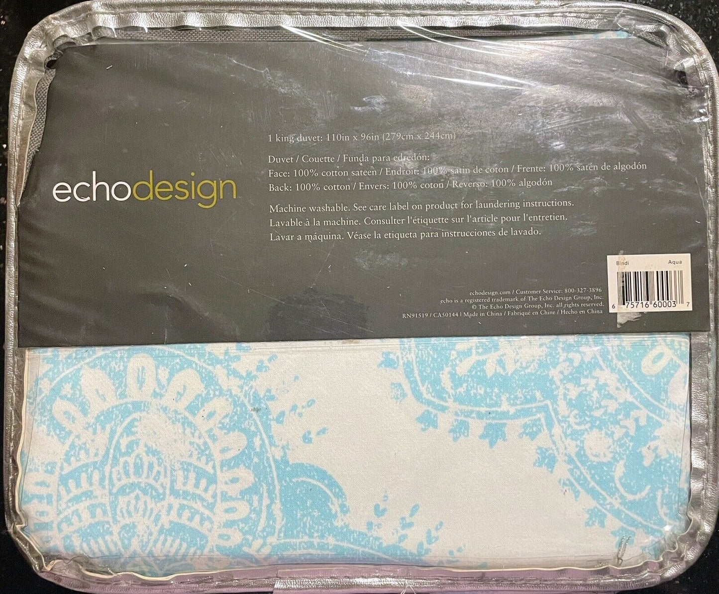 Echo Design King Duvet Bindi Aqua